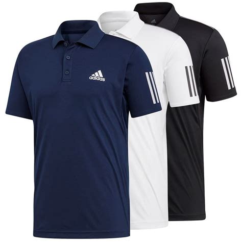 adidas club 3 stripe polo shirt.